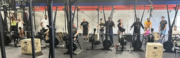 A full class on rowers, bikes and plyo boxes.